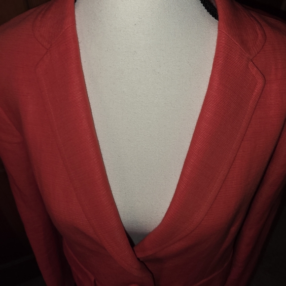 RAG & BONE Bailey Tangerine Twill Linen Blend blazer Size 8 - Picture 4 of 15
